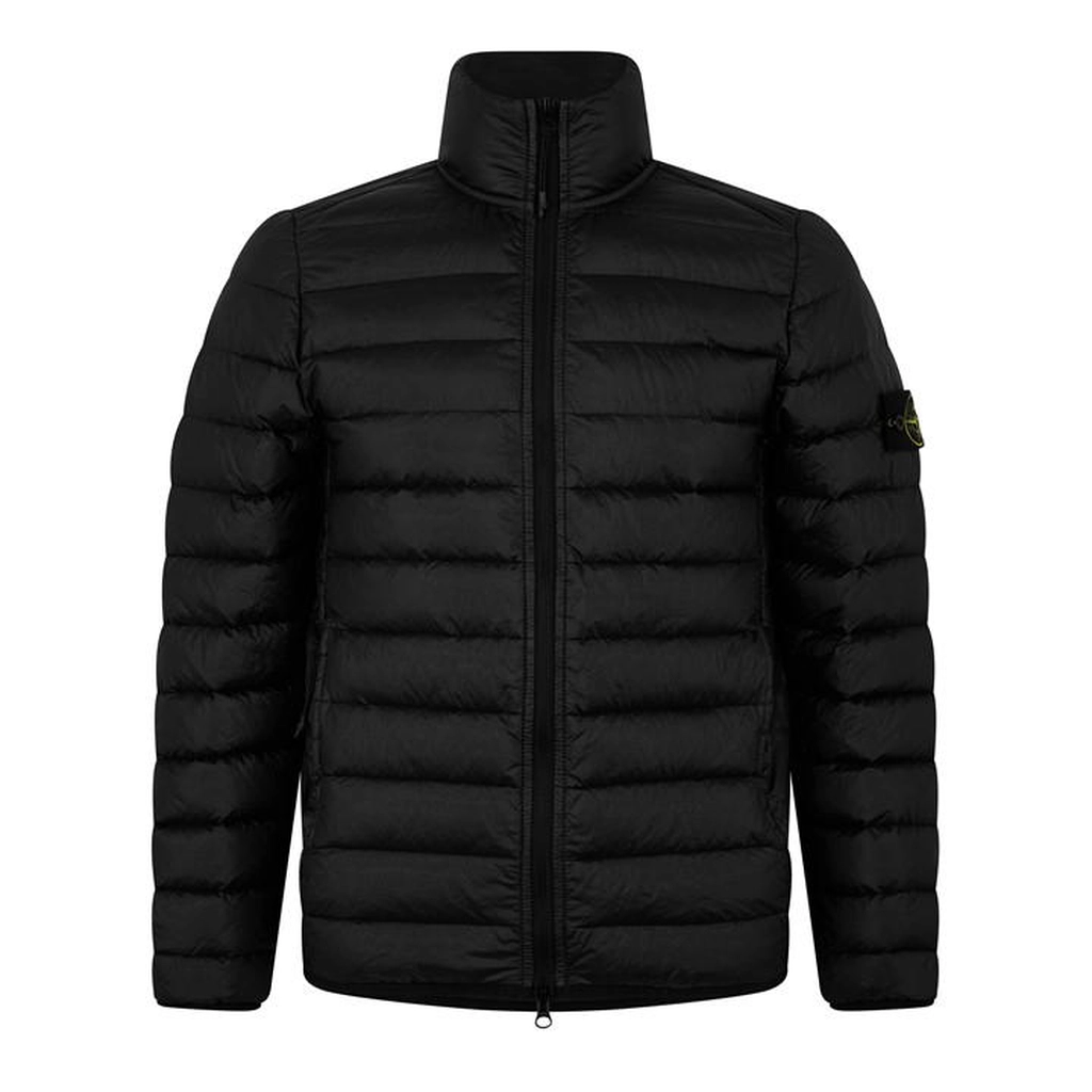 Stone Island Patch Down Jacket - Black